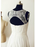 Ivory Lace Chiffon Wedding Dress